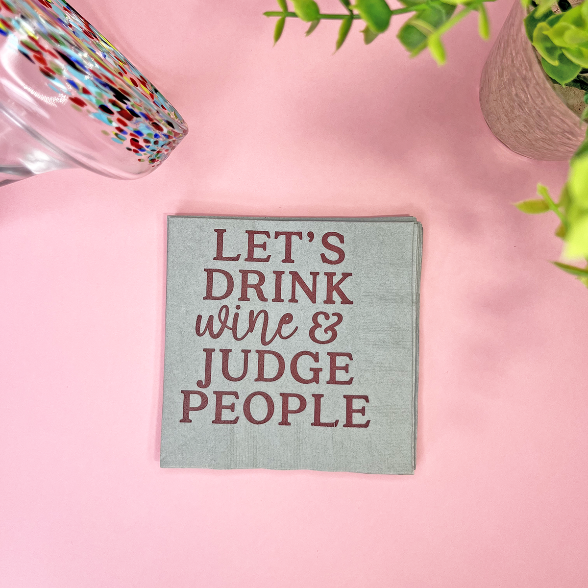 Katherine Designs & Co. - Paper Cocktail Napkins, funny beverage napkins, wine gifts