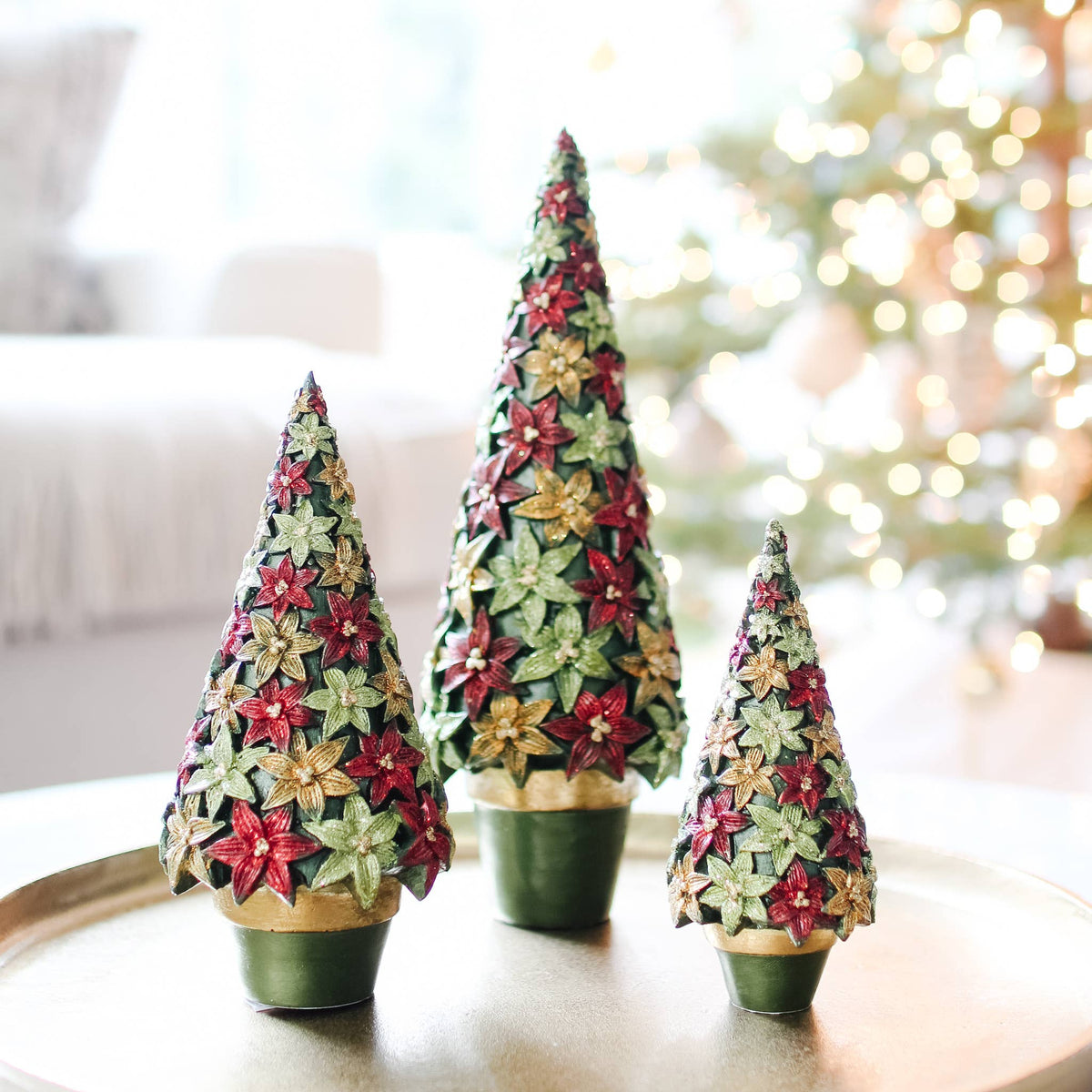 Dekorasyon Gifts  Decor - Stargazer Cone Tree (Trad. Green)