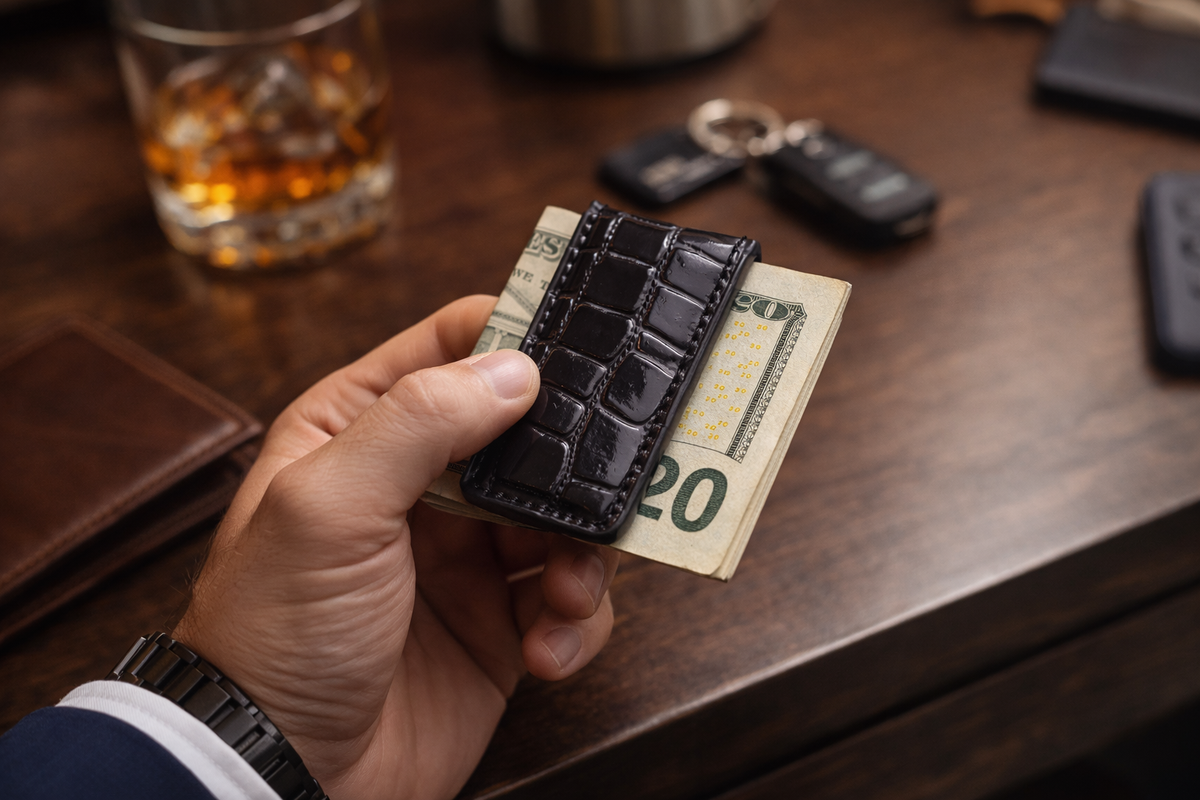 BeyBerk International - Harry Leather Magnetic Money Clip