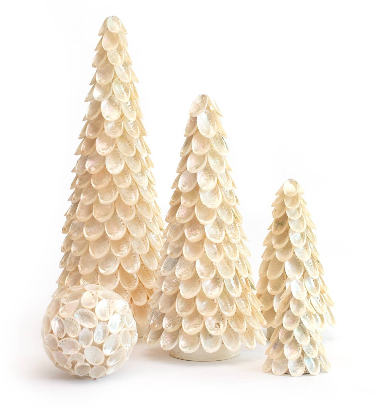 Dekorasyon Gifts  Decor - Abalone Shell Cone Tree (Ecru)