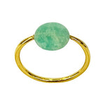 Sophie Deschamps Bijoux - Bague pierre fine plaquée or et argent Amitié (BAGEM19)