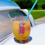 Golf Bag Jeweled Stemless Wine Glass