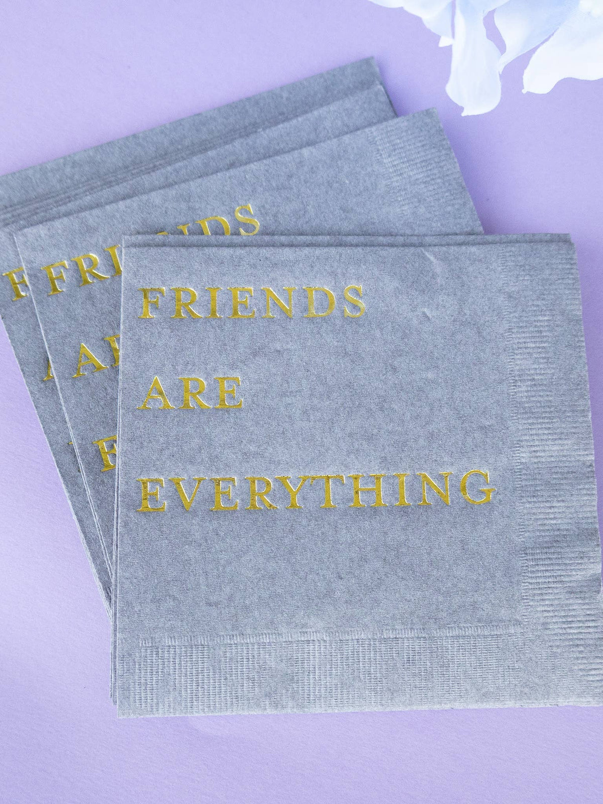 Katherine Designs & Co. - Foil Cocktail Napkins, Friends are Everything