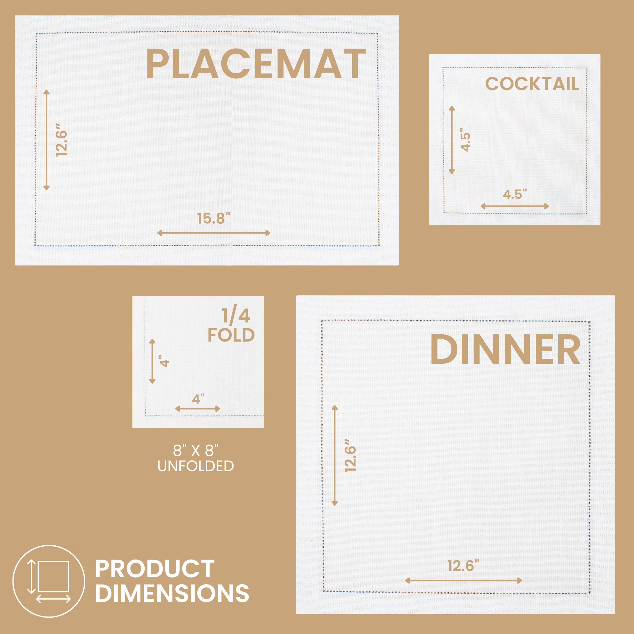 Five Star Napkins Inc. - Drinking Quotes II - White Cotton Cocktail Napkins x 50