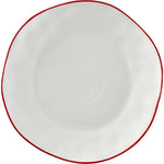 Red Rim Dinner Plate