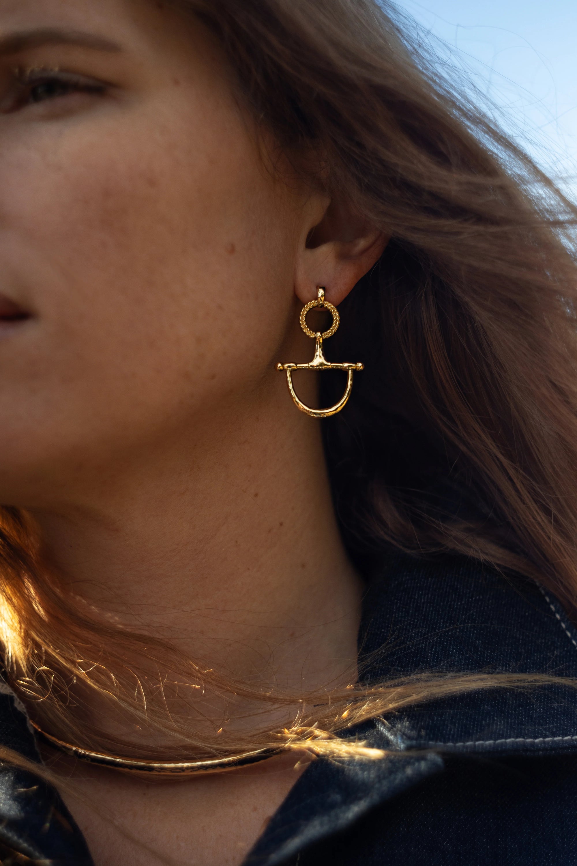 Anabel Aram Cheval Bit Drop Earrings