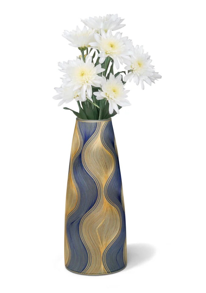 Ladorada Split Straw Midnight Blue 12" Vase