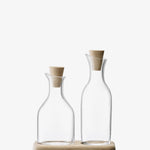LSA International Serve Oil and Vinegar Set and Oak Base