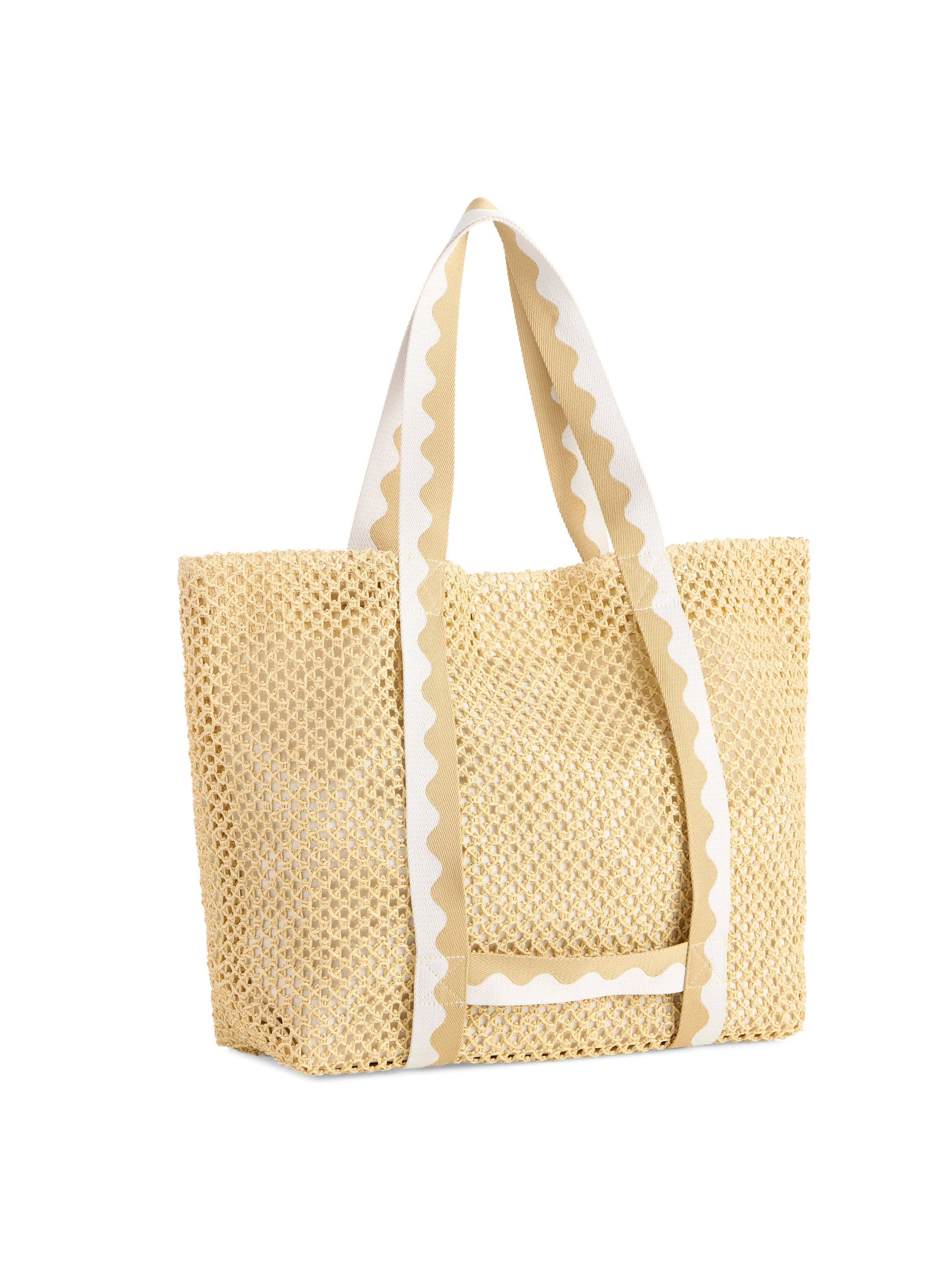 "BRIDE" Hat & Tote Set in Natural