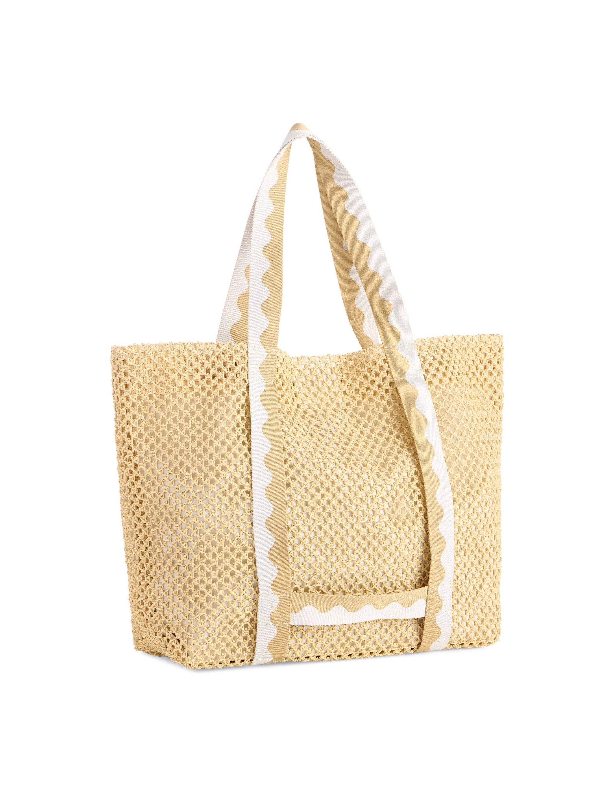 "BRIDE" Hat & Tote Set in Natural