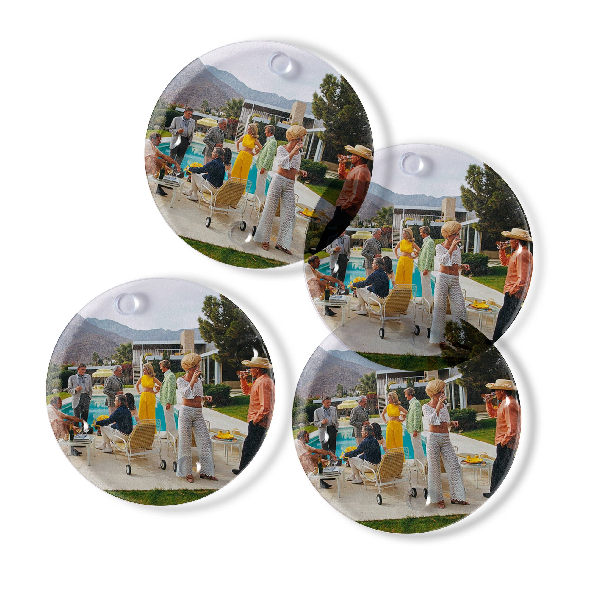 Toss Designs - Glass Coasters S/4- Poolside Chic