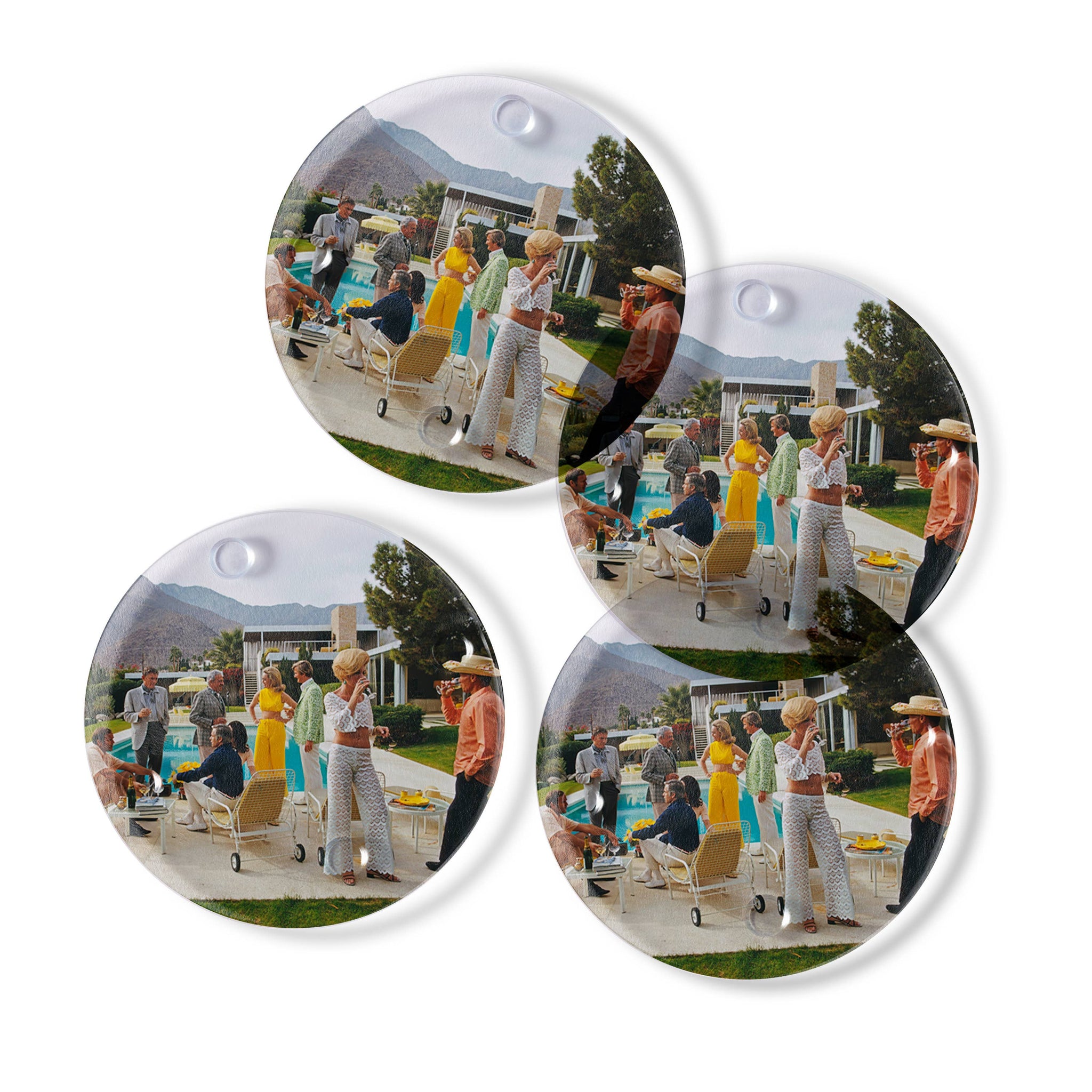Toss Designs - Glass Coasters S/4- Poolside Chic