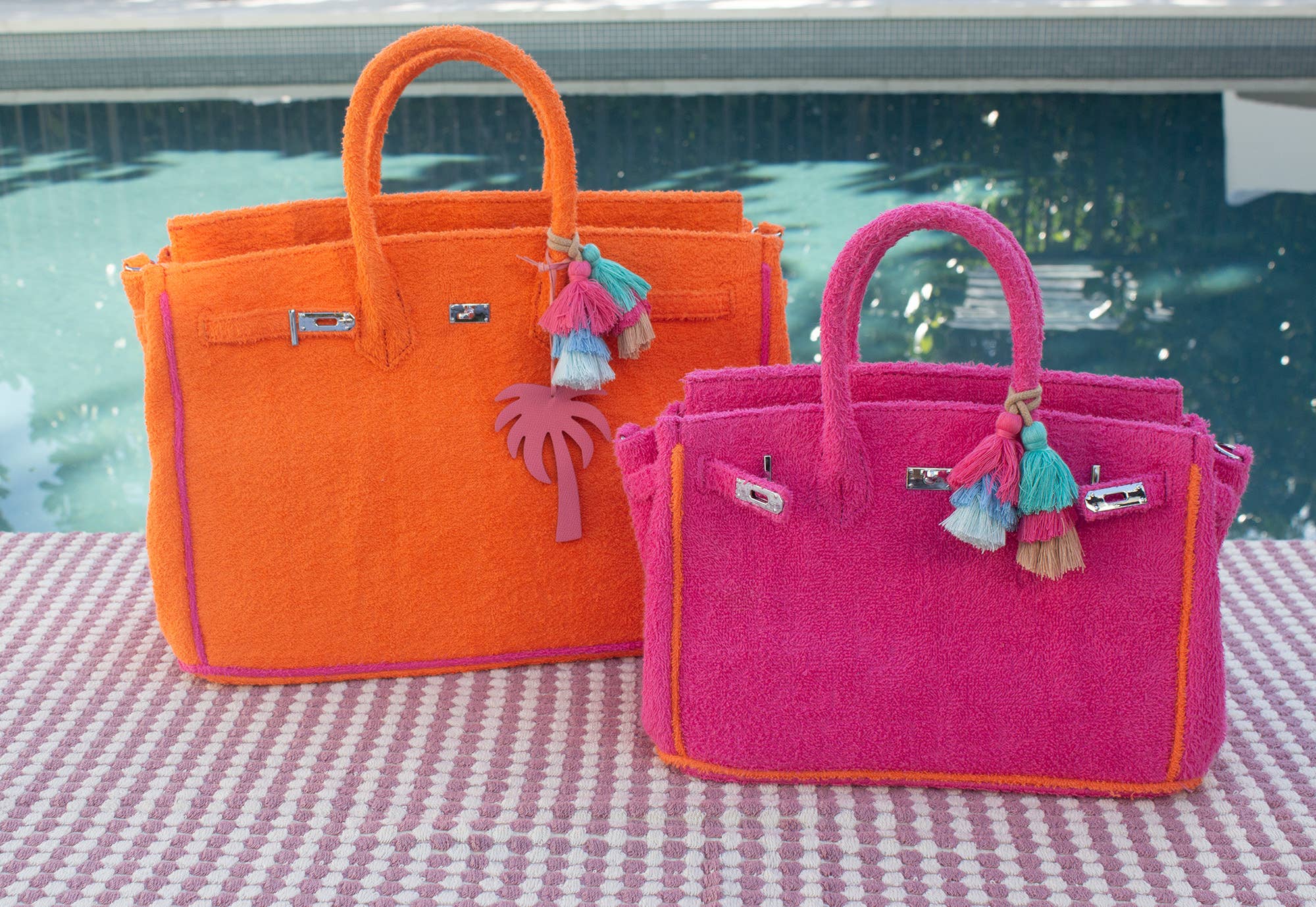 BEACH HAUS - Seaside Terry Tote -Orange Peel Large