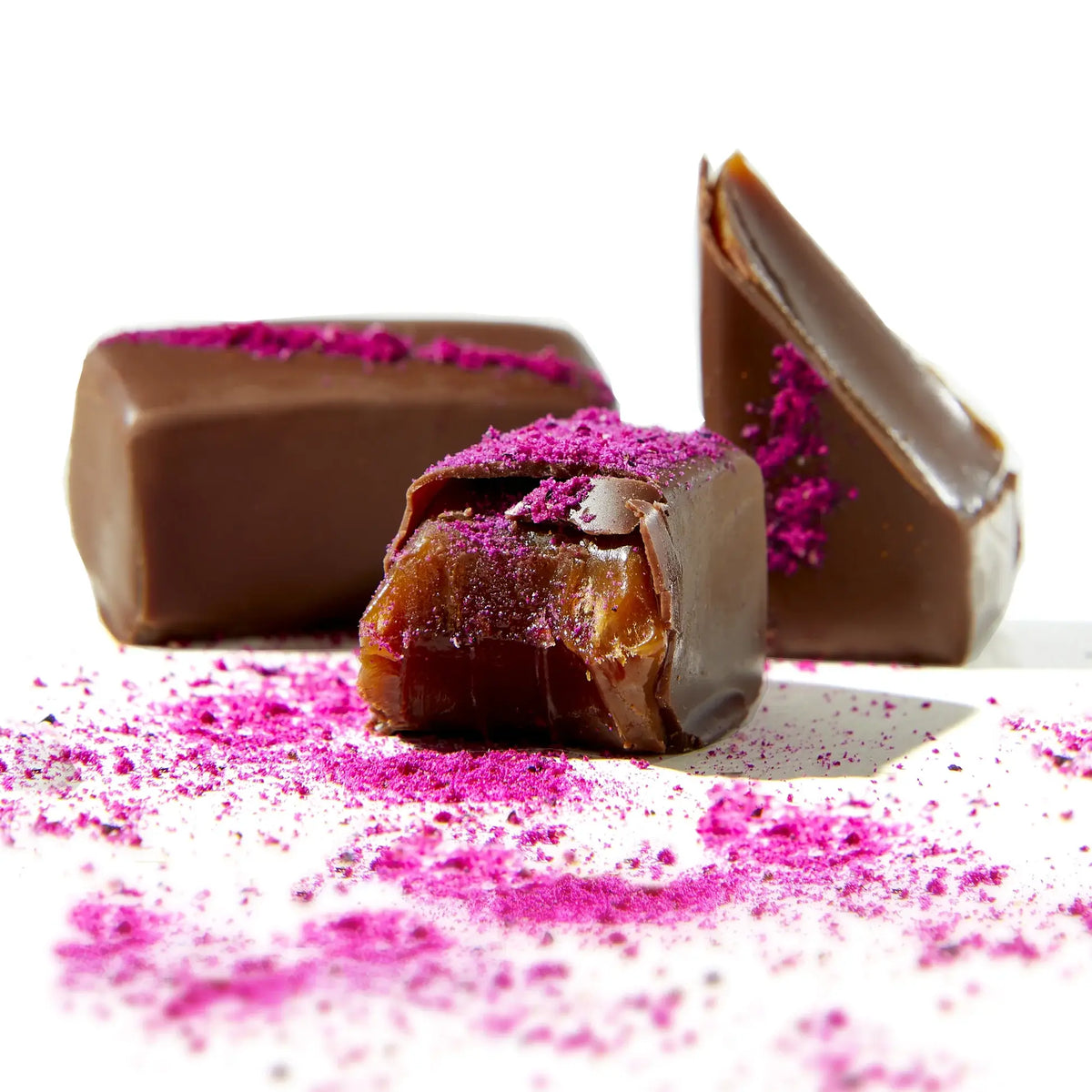 Vosges Haut-Chocolat - Milk Chocolate Caramels | Red Hawaiian Salt | Dragon Fruit