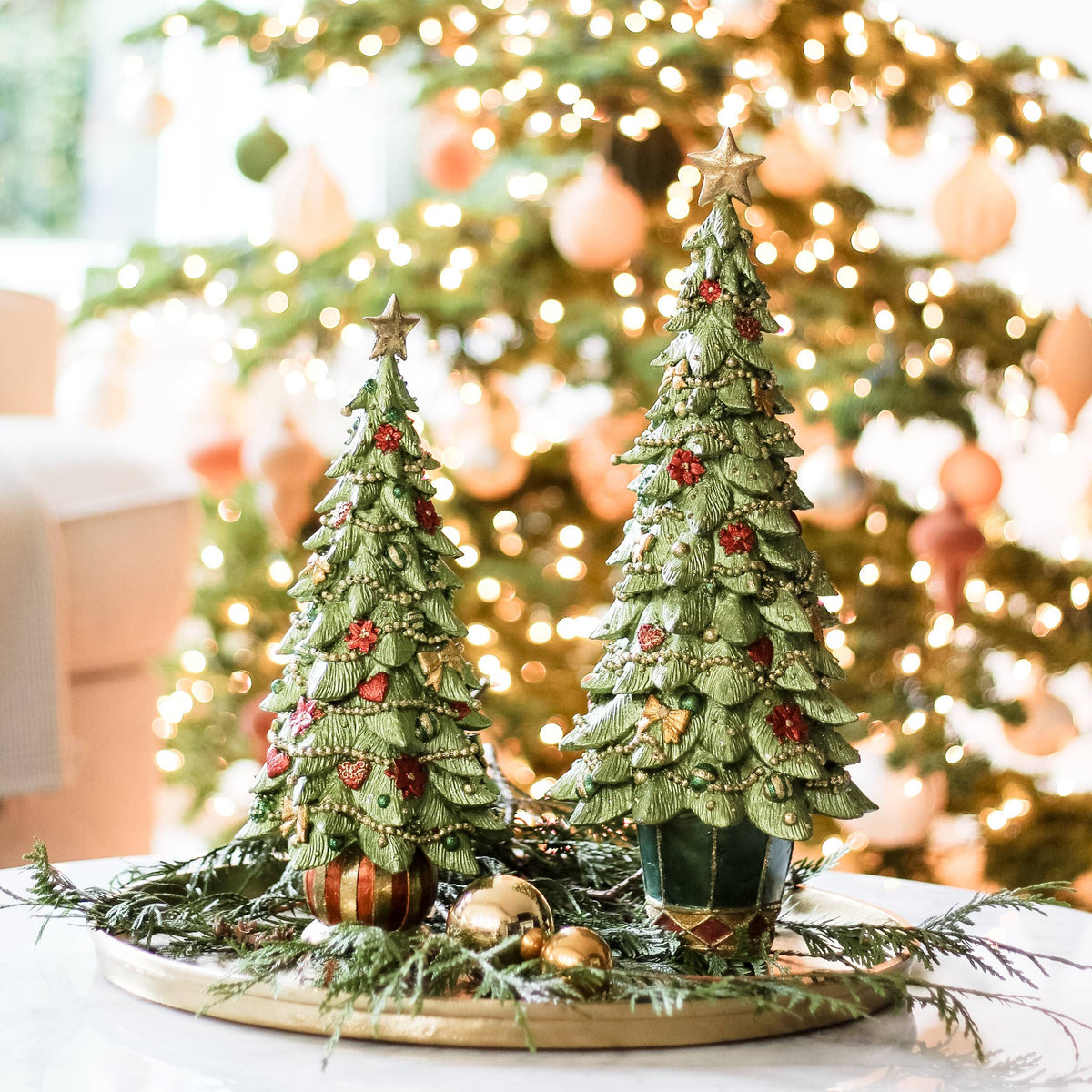 Dekorasyon Gifts  Decor - Merry Traditions Cone Tree (Blooming Lime)
