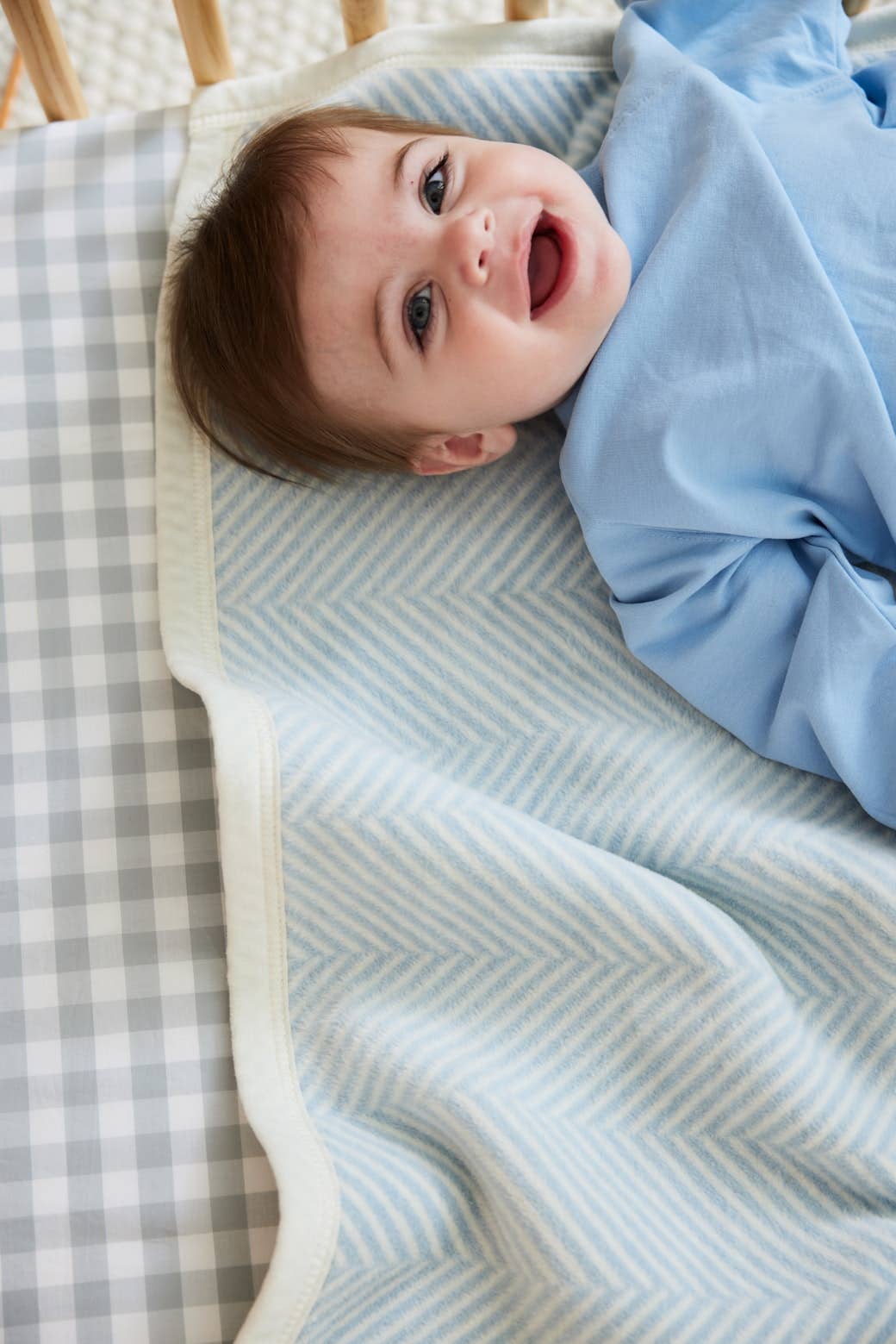 ChappyWrap - Harborview Herringbone Sky Mini Blanket