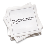 Five Star Napkins Inc. - Inappropriate Thoughts Quotes - White Cotton Cocktail Napkins x 50