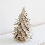 Dekorasyon Gifts  Decor - Potted Flocked Leaf Tree (Gold/White Wash)