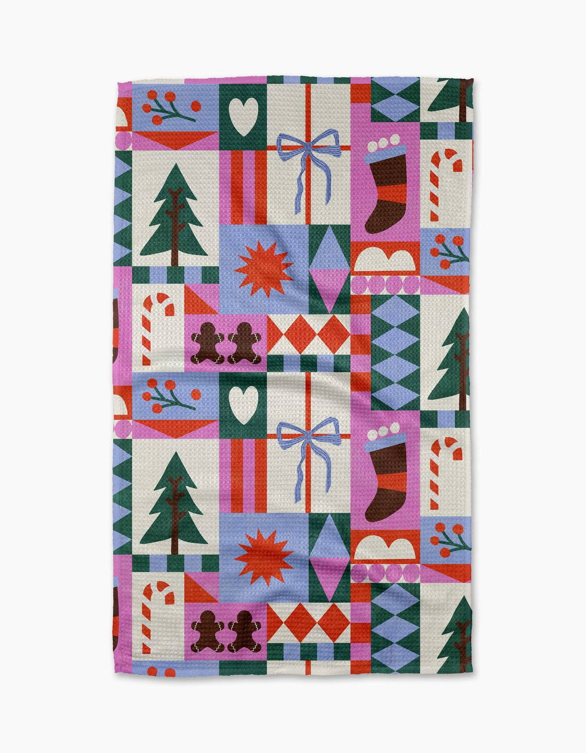 Geometry - Festive Christmas Quilt Tea Towel