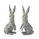 Blue Floral Patterned Easter Bunny
