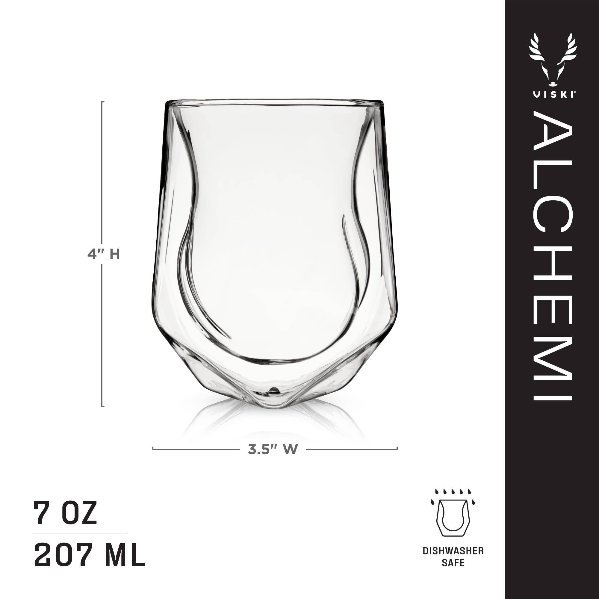 Viski - Alchemi™ Double Walled Aerating Tasting Glass Set of 2
