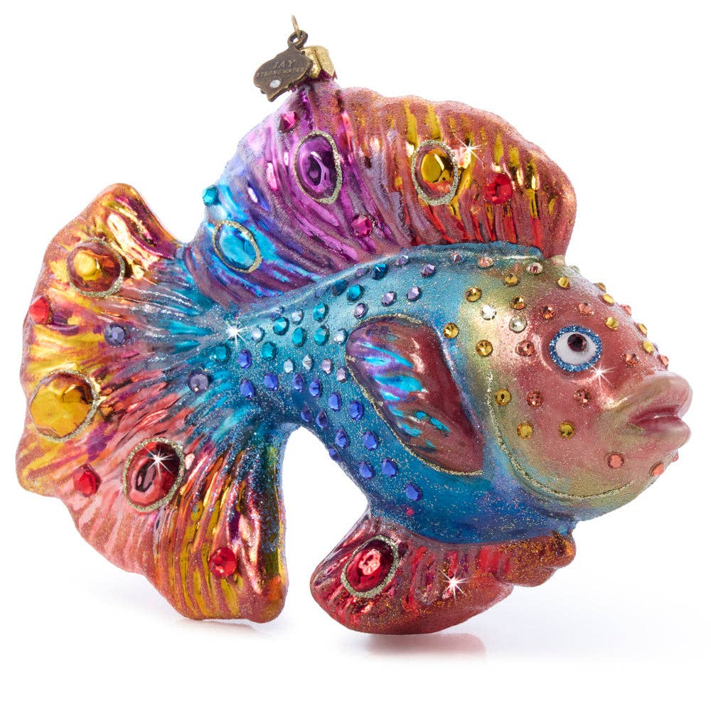Jay Strongwater - Fancy Fish Glass Ornament