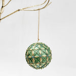 Dekorasyon Gifts  Decor - 3" Diamond Burst Ball Orn (Evergreen)