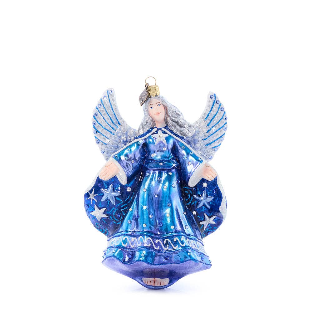 Jay Strongwater - Night Angel Glass Ornament