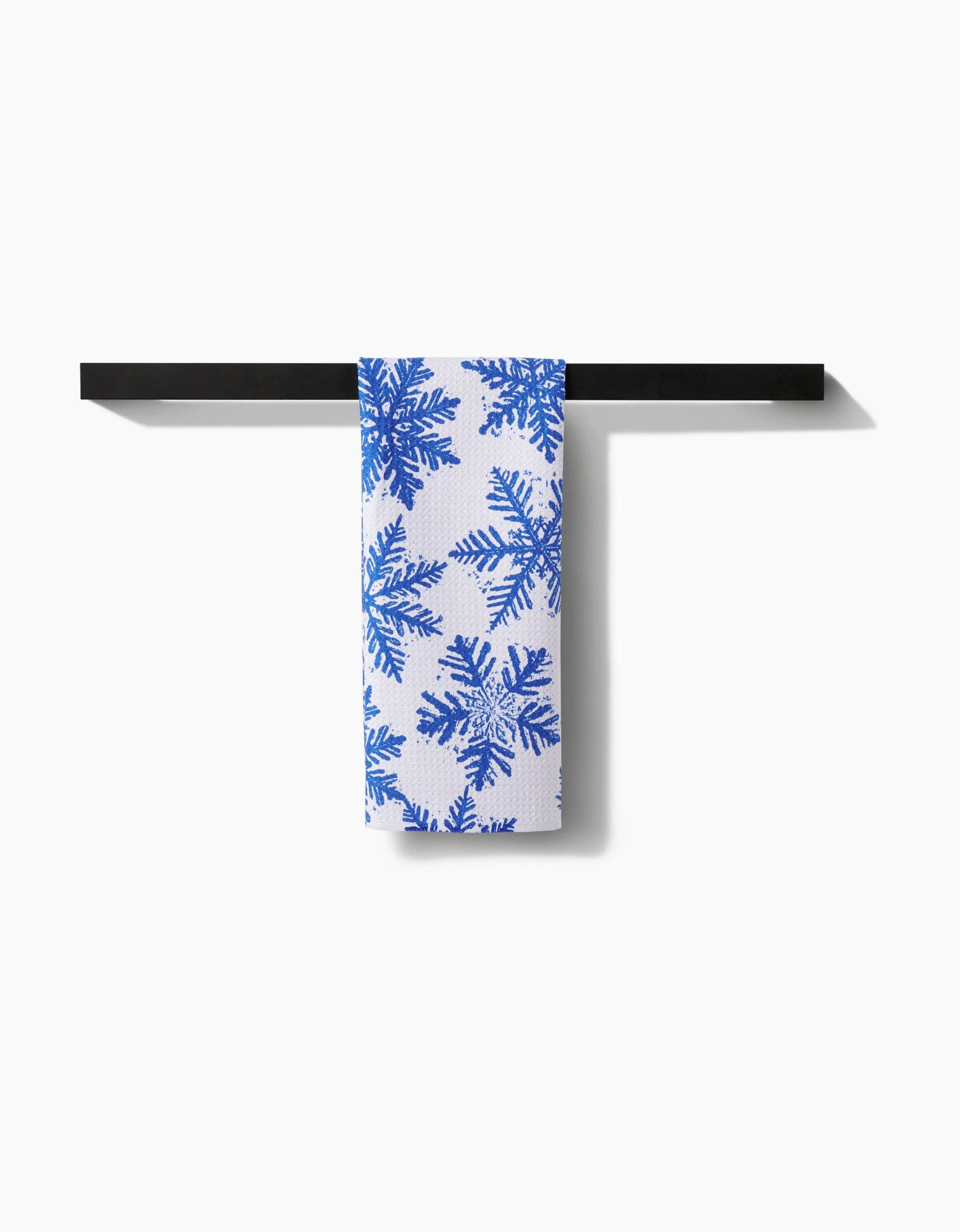 Geometry - Snowy Days Blue Tea Towel