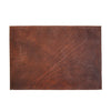 Brown Leather Placemat with Napkin Ring by Hardmill