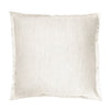 Beige Pinstripe Fringe Soft Linen Pillow