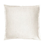 Beige Pinstripe Fringe Soft Linen Pillow