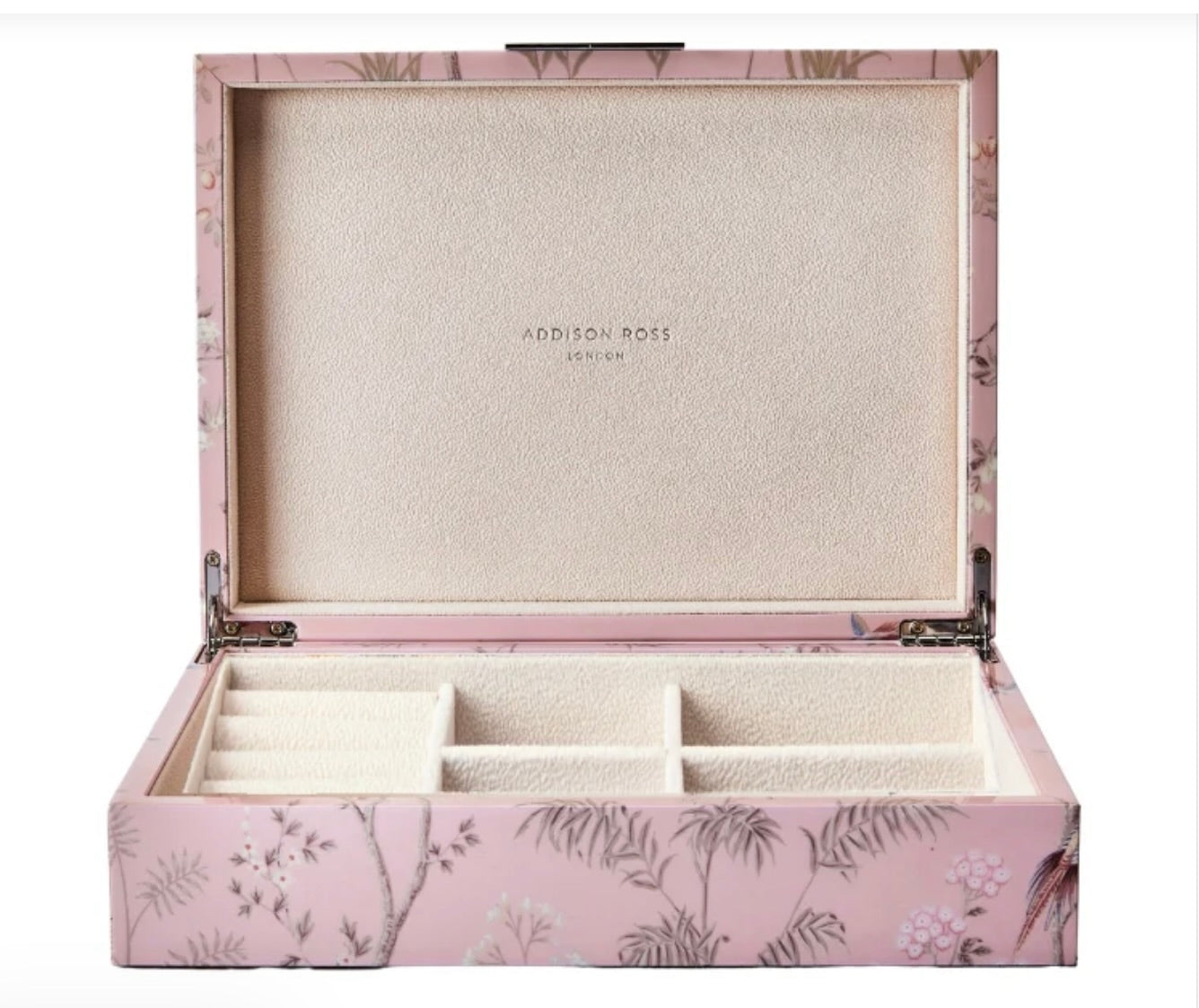 Addison Ross Large Pink Chinoiserie Jewelry Box