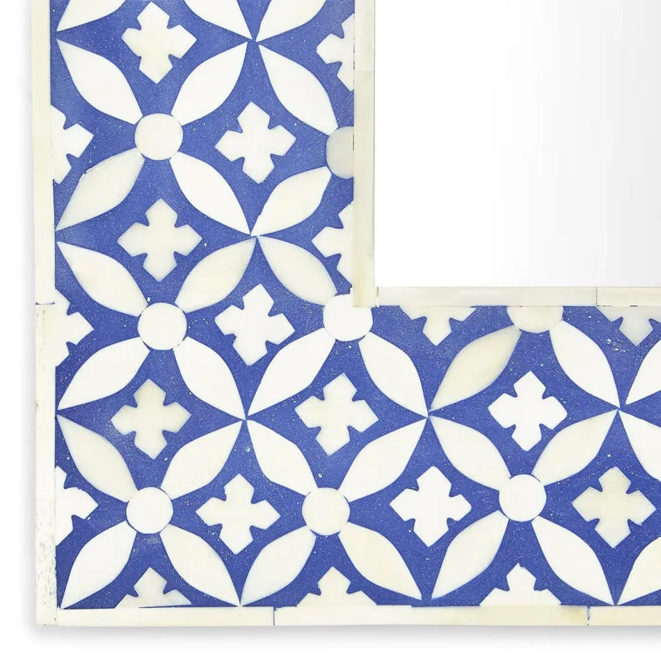 Rajasthan Navy Bone Inlay Wall Mirror
