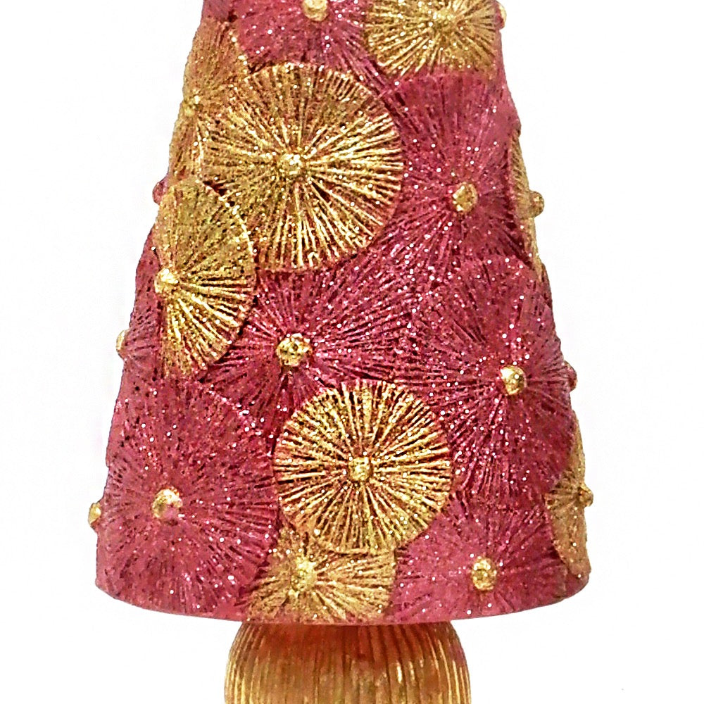Sparklers Cone Tree (Magenta/Gold) 13"