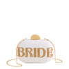 "BRIDE" Oval Minaudiere in White
