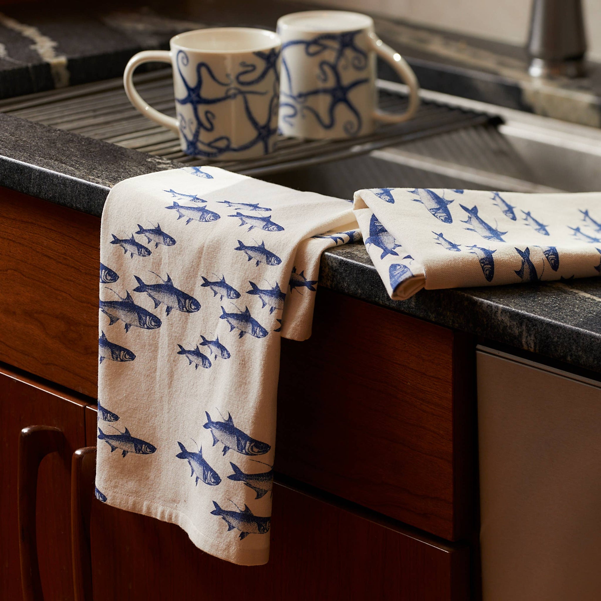 Caskata - School of Fish Kitchen Towels, Set of 2