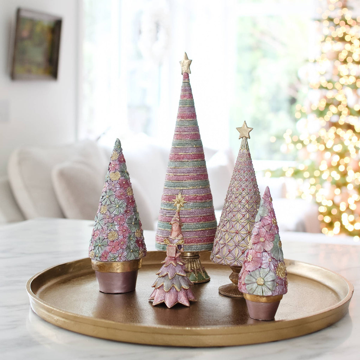 Dekorasyon Gifts  Decor - Diamond Burst Cone Tree (Ethereal)