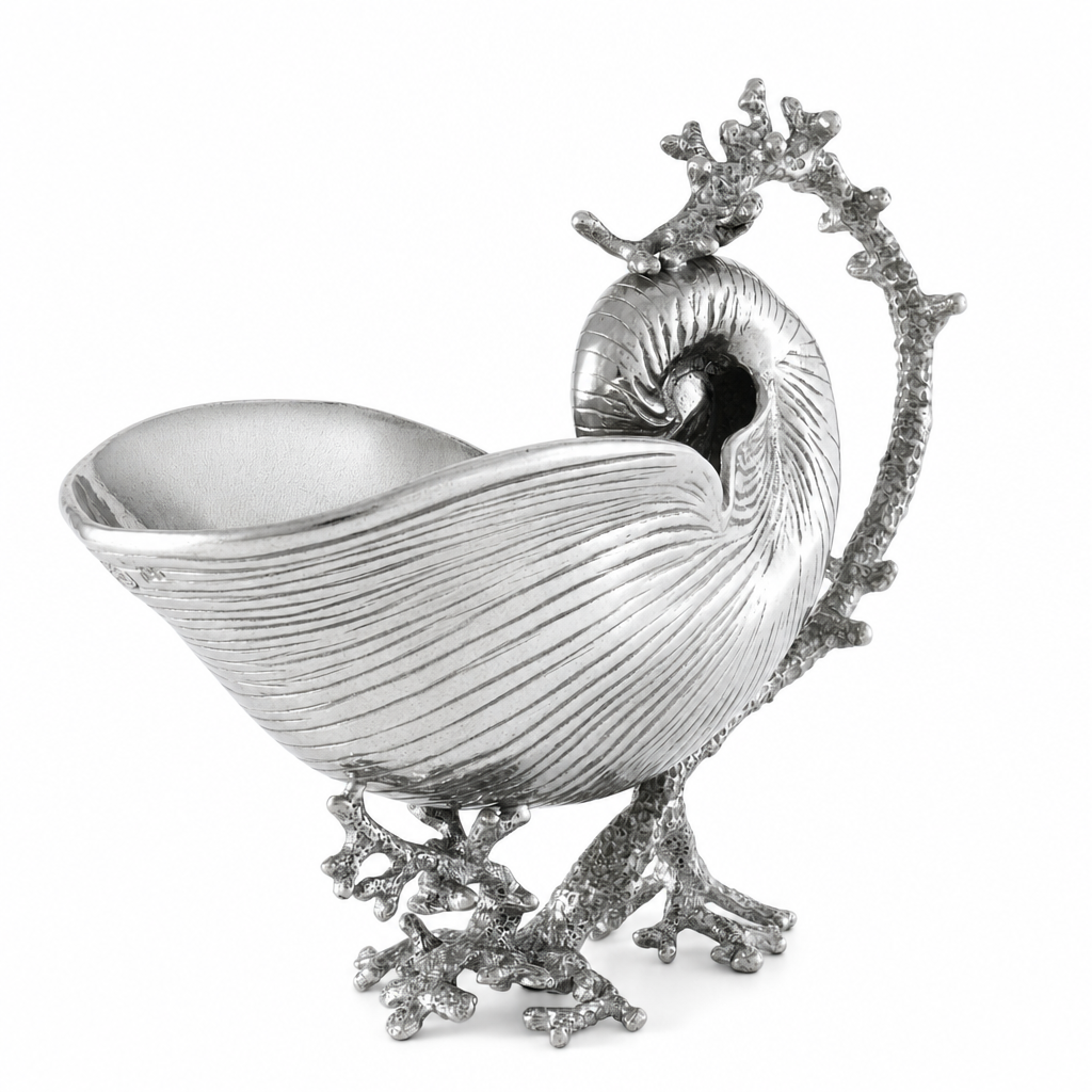 Pewter Nautilus Gravy Boat