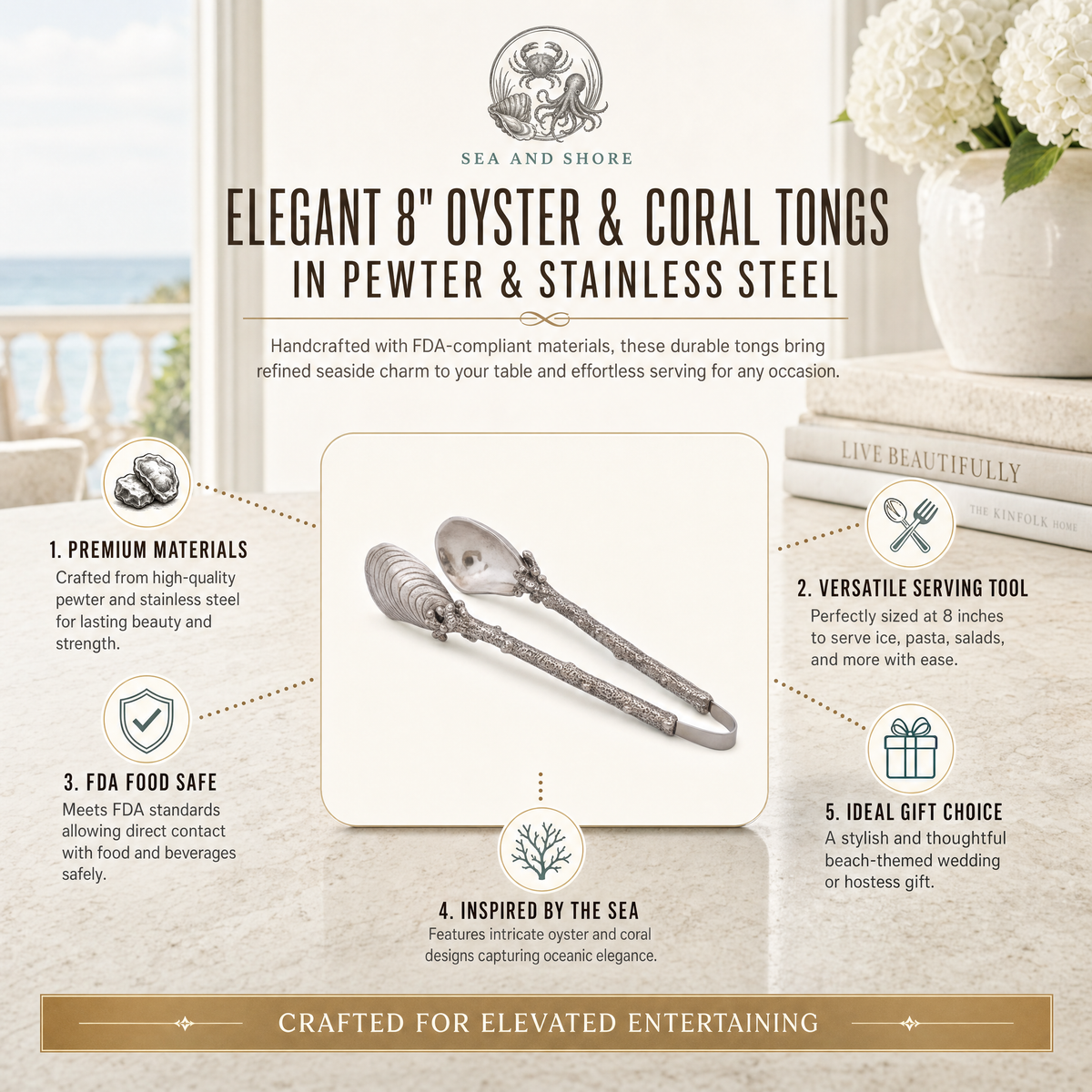 Tong - Oyster / Coral