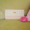 Straw Avery Clutch - Green Octagon Band Crab