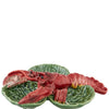 Bordallo Pinheiro Green Cabbage Large Appetizer Plate with Lobster