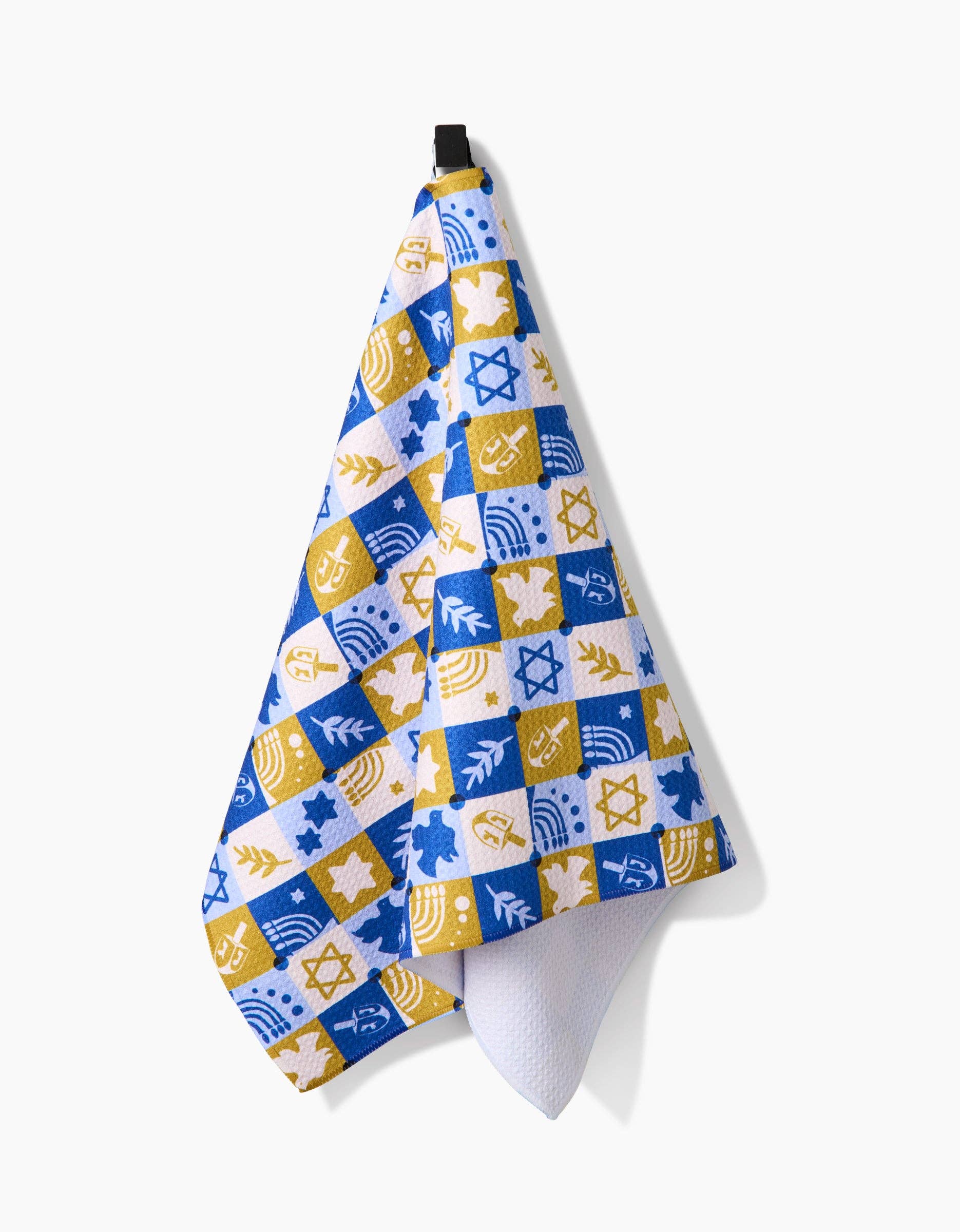 Geometry - Hanukkah Festivities Tea Towel