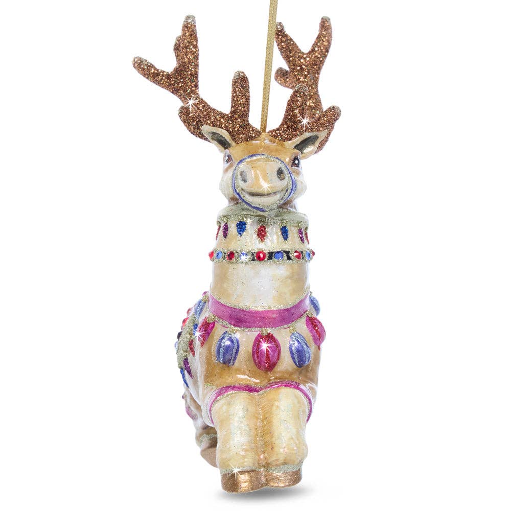 Jay Strongwater - Prancer Glass Ornament