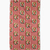 Geometry - Red Wreaths Tea Towel