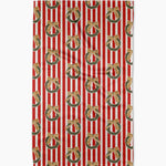 Geometry - Red Wreaths Tea Towel