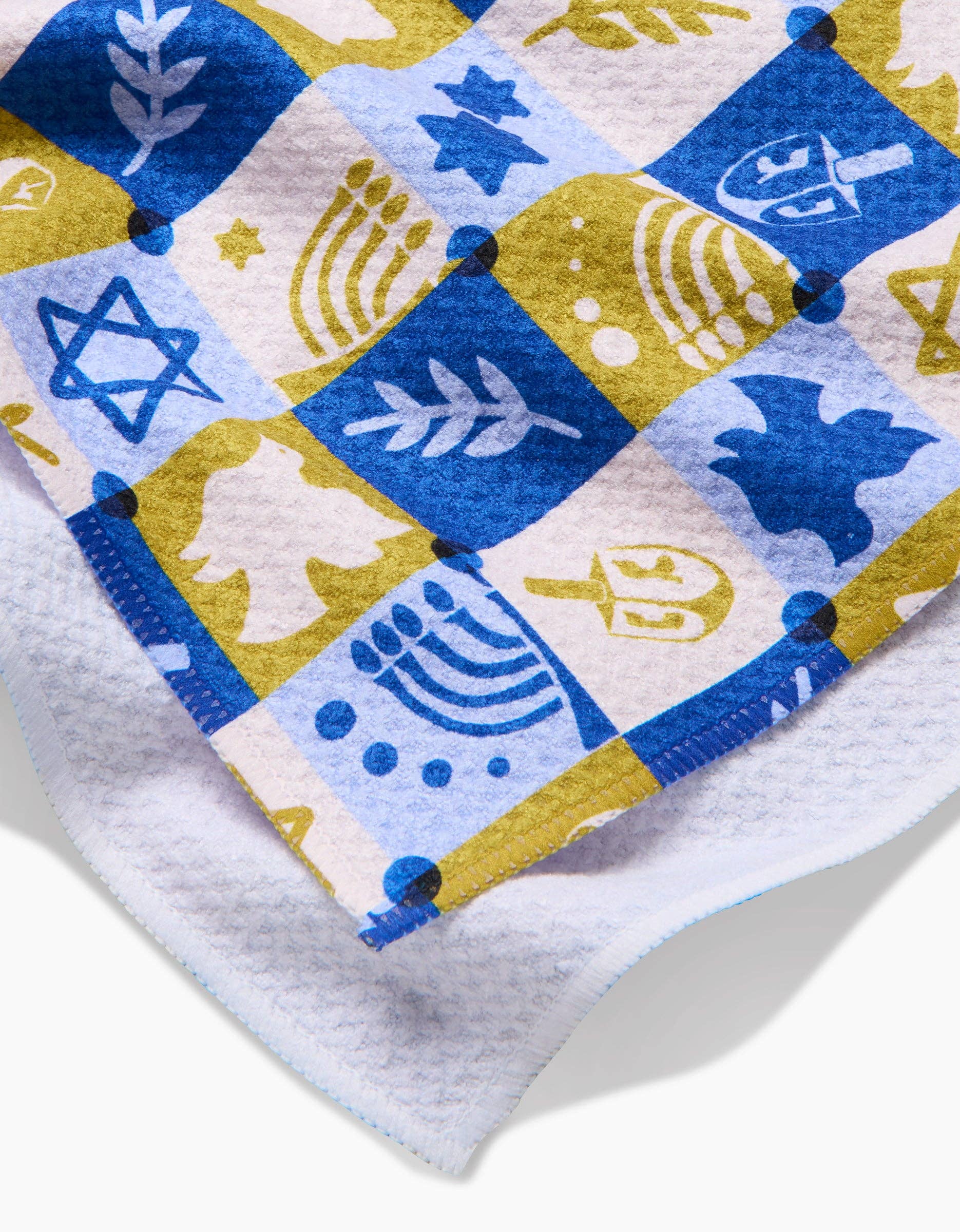 Geometry - Hanukkah Festivities Tea Towel