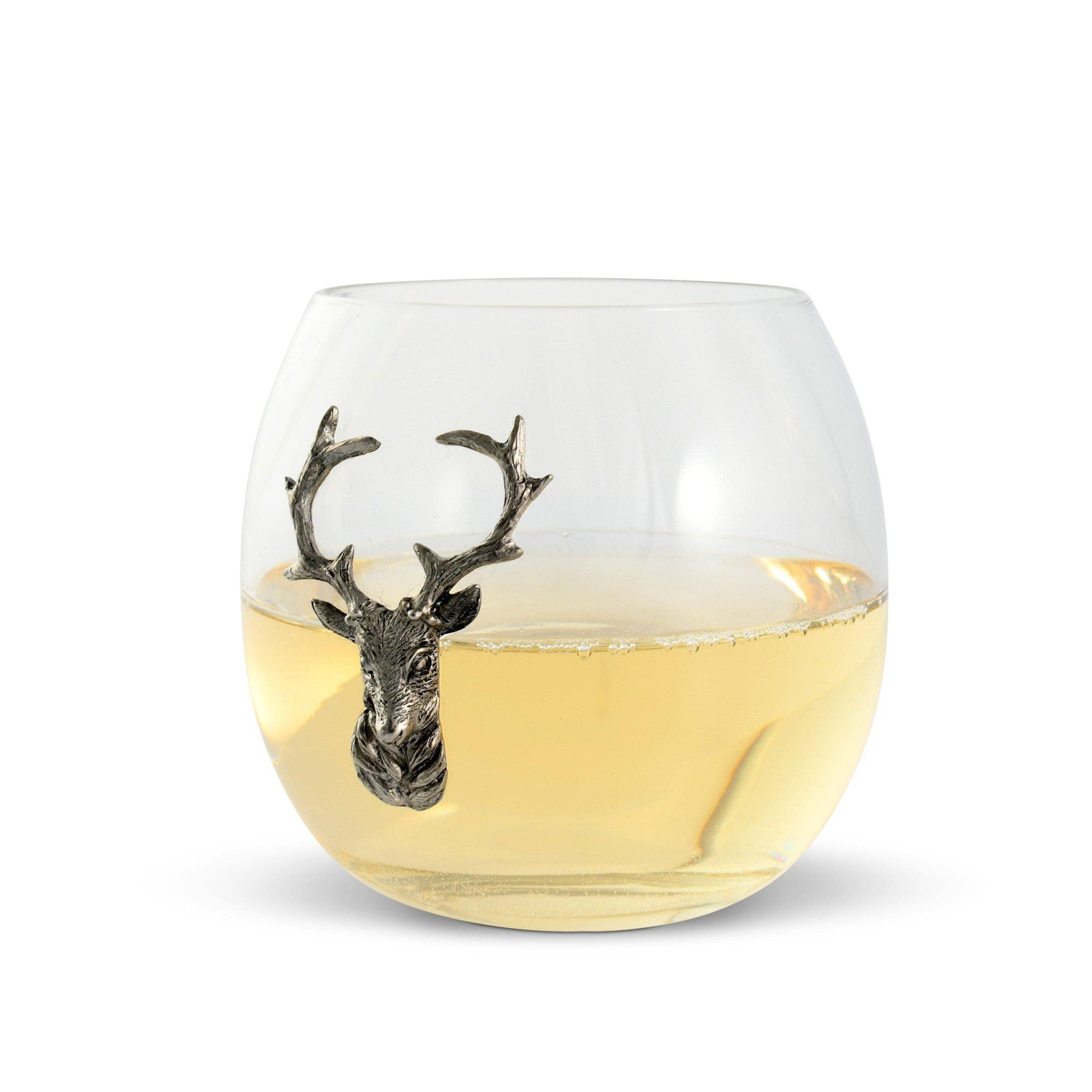Vagabond House - Elk / Deer Stemless Wine Glass