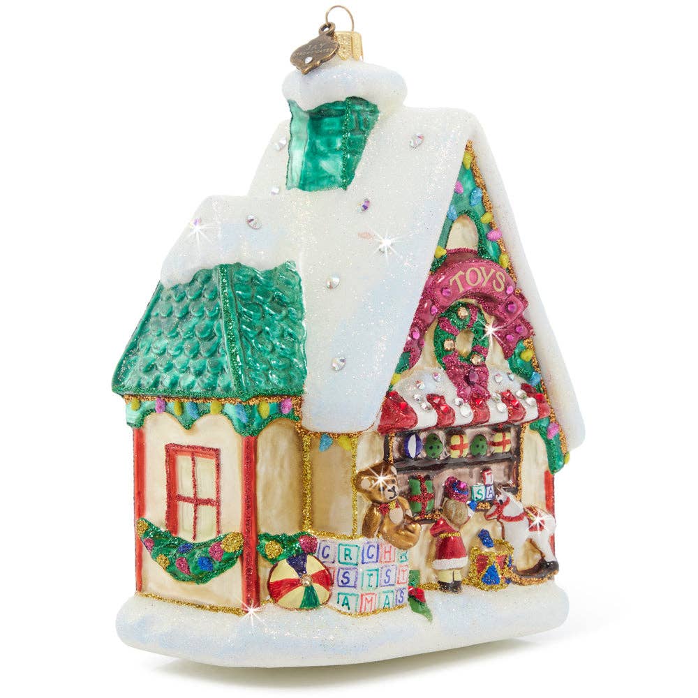 Jay Strongwater - Christmas Toy Shop Glass Ornament