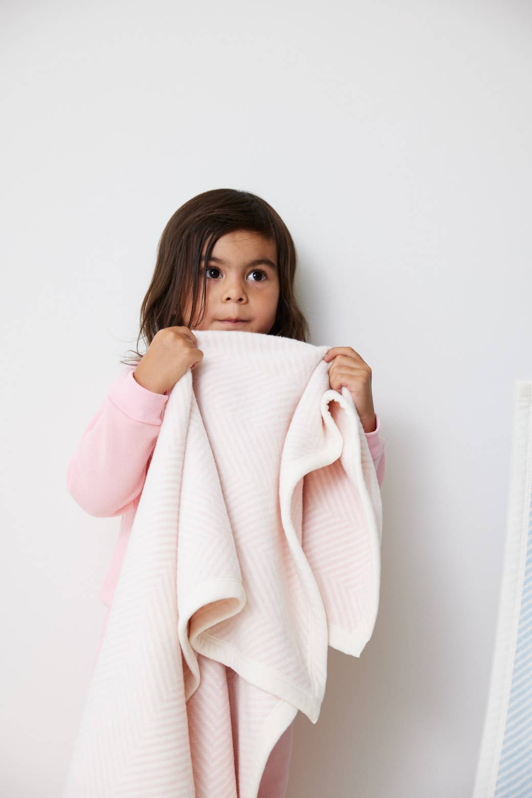 ChappyWrap - Harborview Herringbone Ballet Pink Mini Blanket